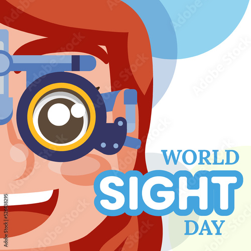 World Sight Day Concept. Flat Cartoon Illustration