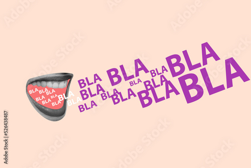 фотографія mouth talking and gossip blah blah blah