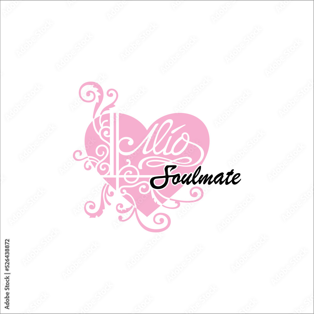 vector love decorated with floral frames and the words 