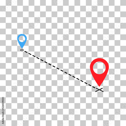 We have moved announcement design, location Vector icon symbol pointer, navigation illustration