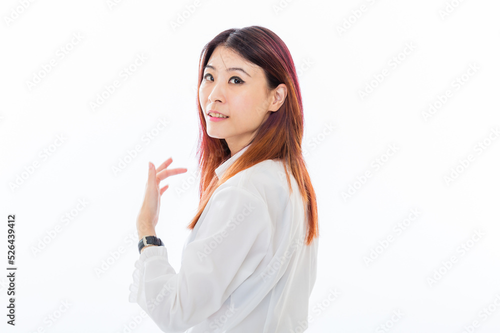 Asian woman in casual business attire Asian woman in casual business attire
