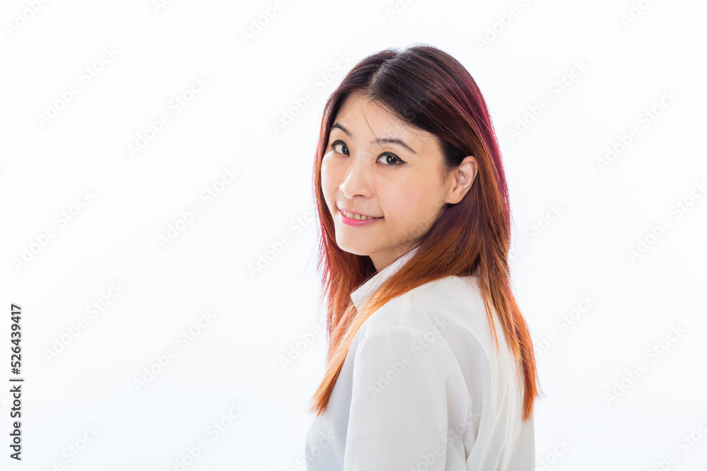 Asian woman in casual business attire Asian woman in casual business attire