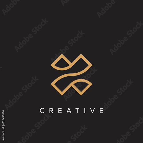 Initial Letter X logo icon design template. Elegant, luxury vector element