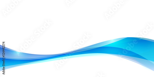 青色のエネルギーの曲線、波の水面、エコロジーイメージ、背景ベクターイラスト壁紙素材
