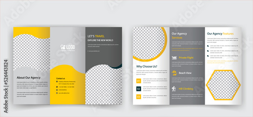 Corporate business trifold brochure template design vector