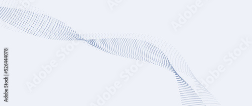Abstract flowing particle in wavy form, abstract wavy dots vector background, modern futuristic and minimalist wavy particle vector background, can be used for background, card, wallpaper