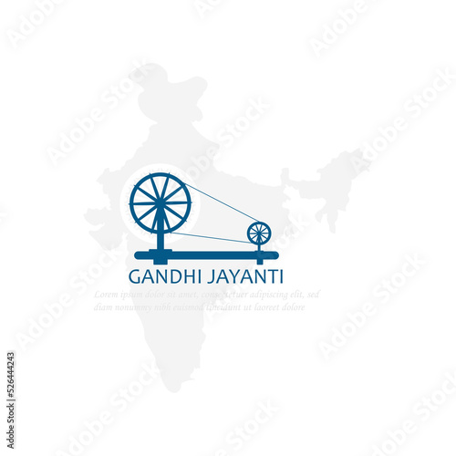 Gandhi Jayanti with charkha ,Vector Illustration.