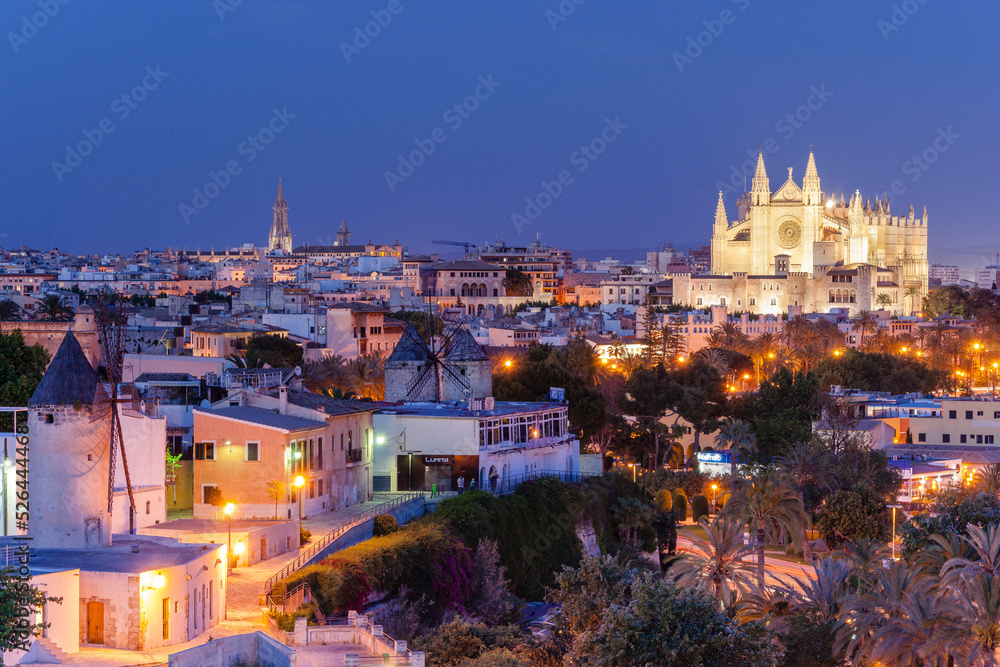 Catedral de Mallorca , siglo  XIII, Monumento Histirico-artistico, Palma, mallorca, islas baleares, españa, europa
