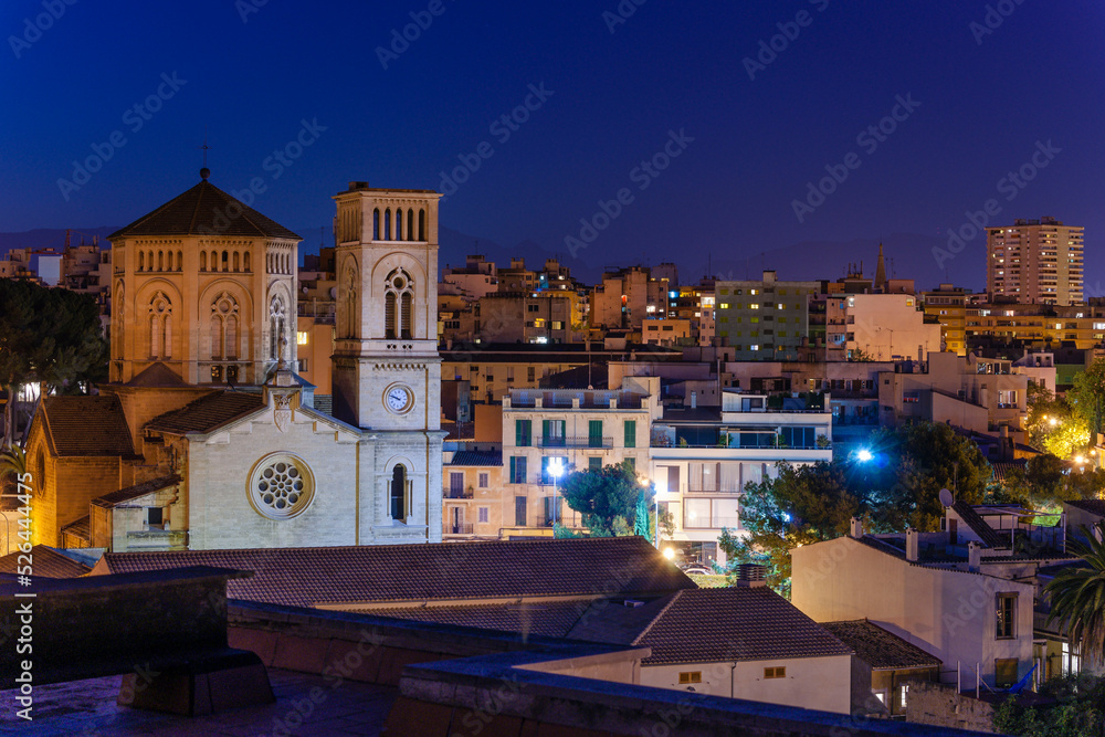 iglesia parroquial de San Magin, barrio de Es Jonquet, Palma, mallorca, islas baleares, spain, europa