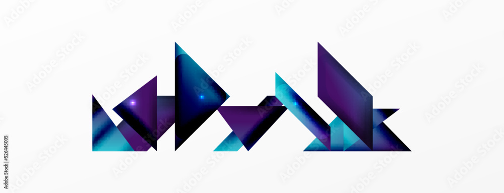 Dynamic 3d geometric abstract background. Triangles and other simple forms composition. Vector Illustration For Wallpaper, Banner, Background, Card, Book Illustration, landing page Dynamic 3d geometric abstract background. Triangles and other simple forms composition. Vector Illustration For Wallpaper, Banner, Background, Card, Book Illustration, landing page