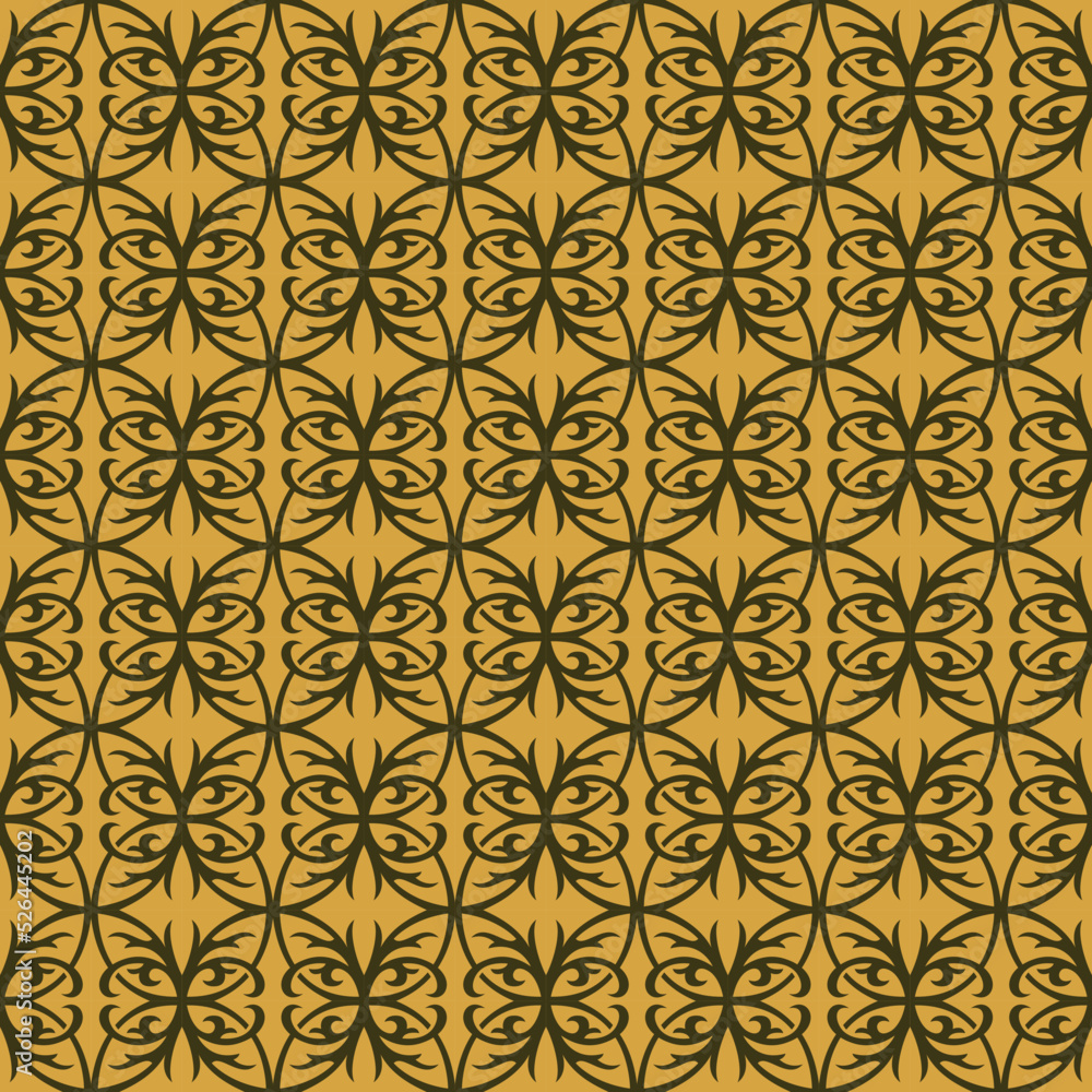 Vintage seamless pattern vintage ceramic tile design with floral, geometric background
