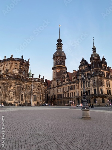 Dresden, Germany: Zwinger is the citadel of the best museums in Dresden. Theatre on the square in Dresden. Monument to King John of Saxony, Germany in a beautiful summer day