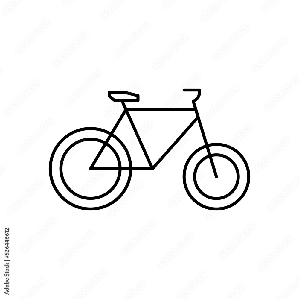 Bicycle line art icon design template vector illustration Bicycle line art icon design template vector illustration