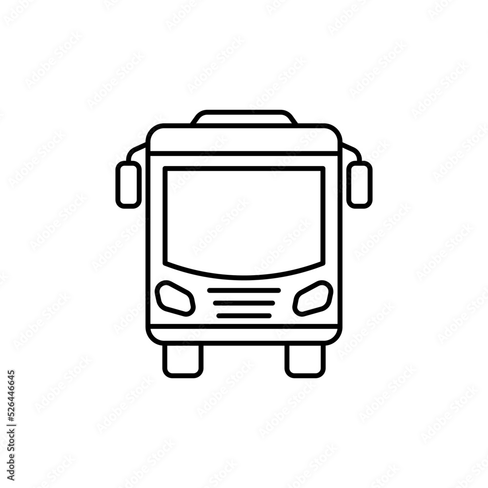 Bus line art icon design template vector illustration Bus line art icon design template vector illustration