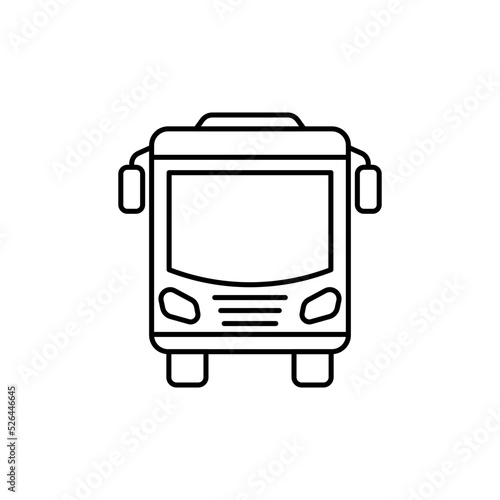 Bus line art icon design template vector illustration