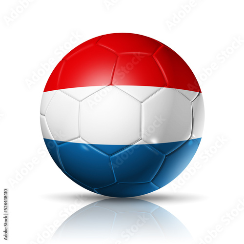 Soccer football ball with Netherlands flag. Illustration