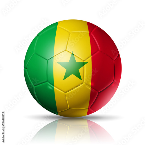 Soccer football ball with Senegal flag. Illustration