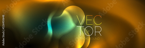 Magic neon glowing lights abstract background wallpaper design, vector illustration