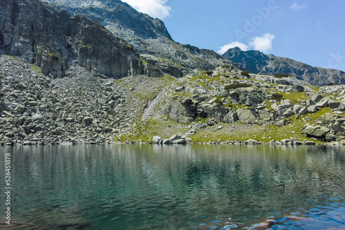 Landscape of Rila Mountain near The Scary lake, Bulgaria photo