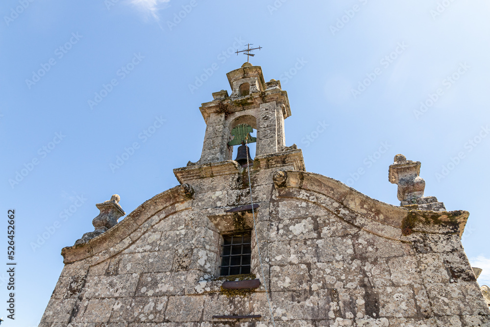 Boveda de Mera, Spain. The Church of Santalla or Saint Eulalia, a 18th Century Roman catholic temple in Galicia