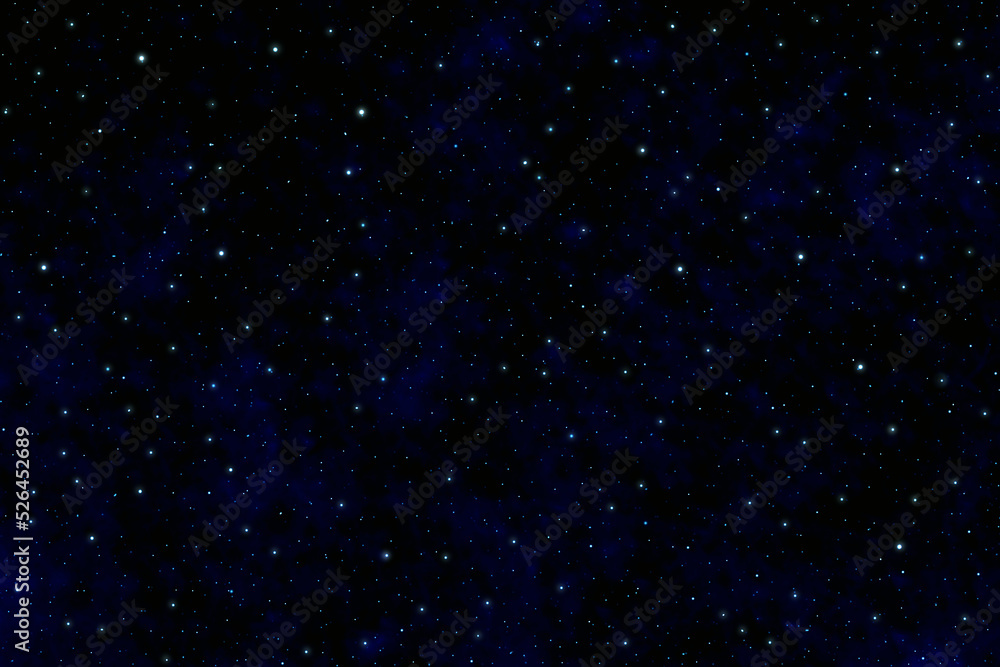 Starry night sky background.  Glowing stars in space.  Night sky with plenty shiny stars.  Photo can be used for the concept of New Year, Christmas and all celebration backgrounds.