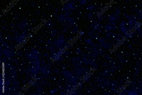 Starry night sky background. Glowing stars in space. Night sky with plenty shiny stars. Photo can be used for the concept of New Year, Christmas and all celebration backgrounds.