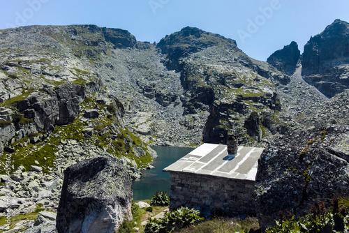 Landscape of Rila Mountain near The Scary lake, Bulgaria photo