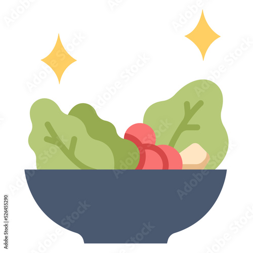 salad in bowl icon