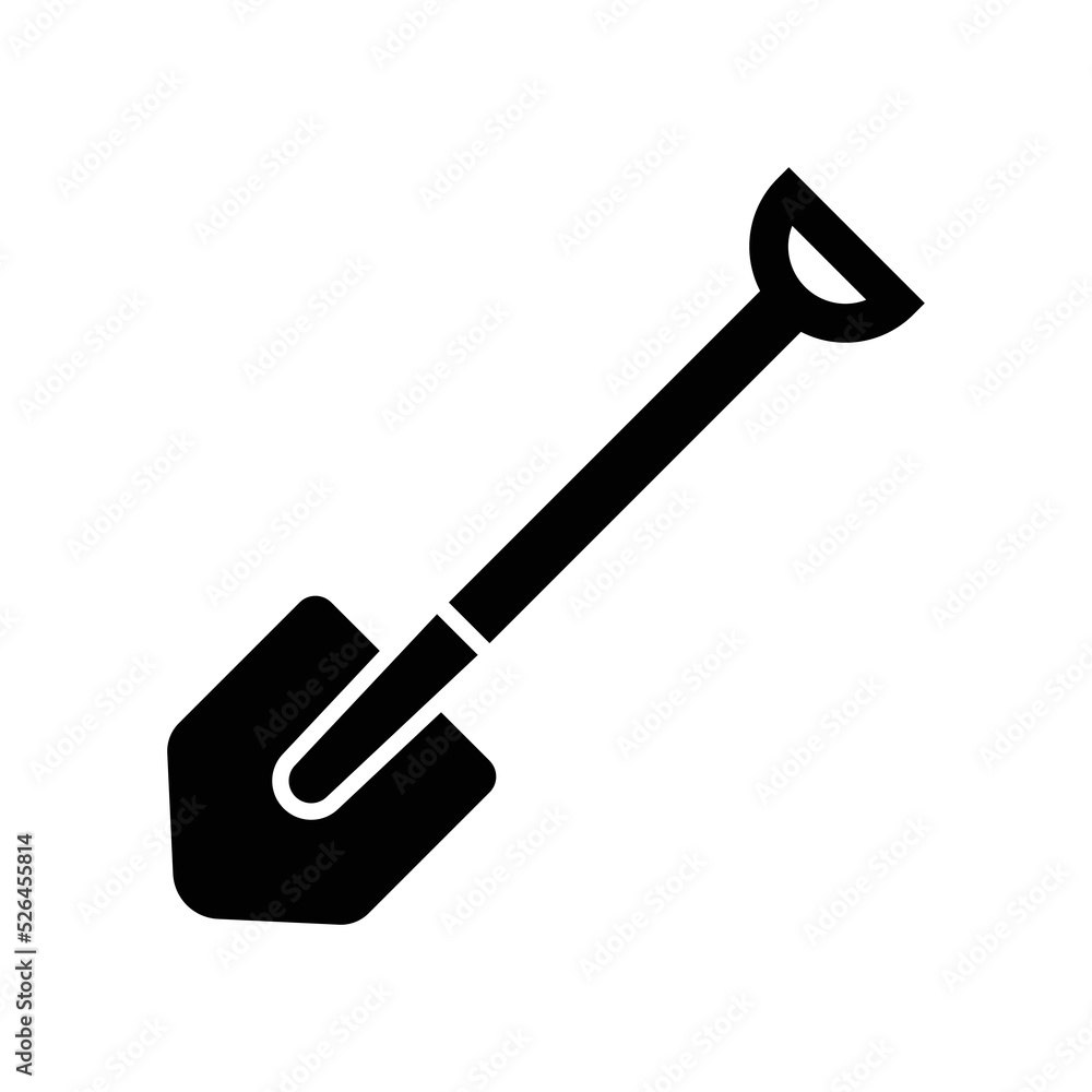 shovel icon vector design template in white background shovel icon vector design template in white background