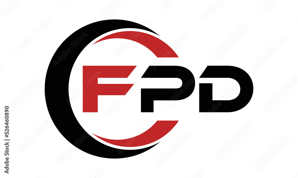Fpd Sign FPD three letter swoosh logo design vector template | monogram logo ...
