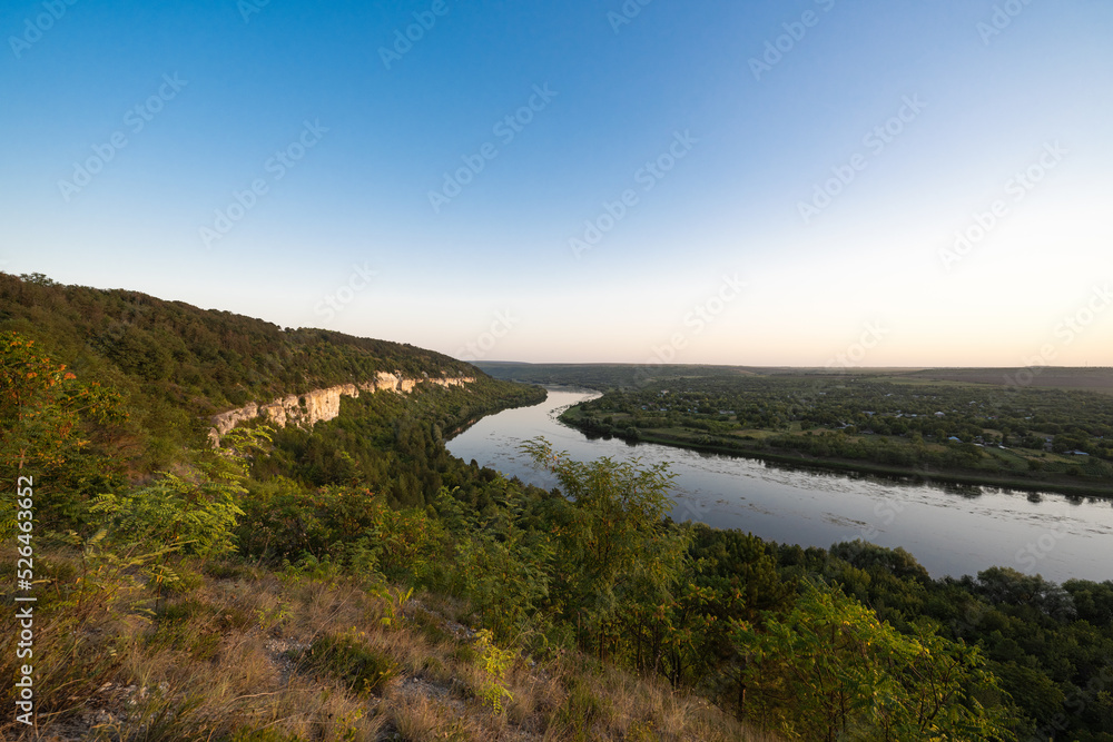 the Dniester River on the Moldovan-Ukrainian border