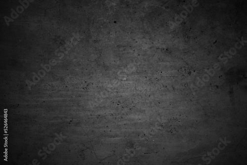 Cracked walls dark gray concrete, concrete floor is aged in a retro concept, Texture of a grungy black concrete wall as background. © Ronny sefria