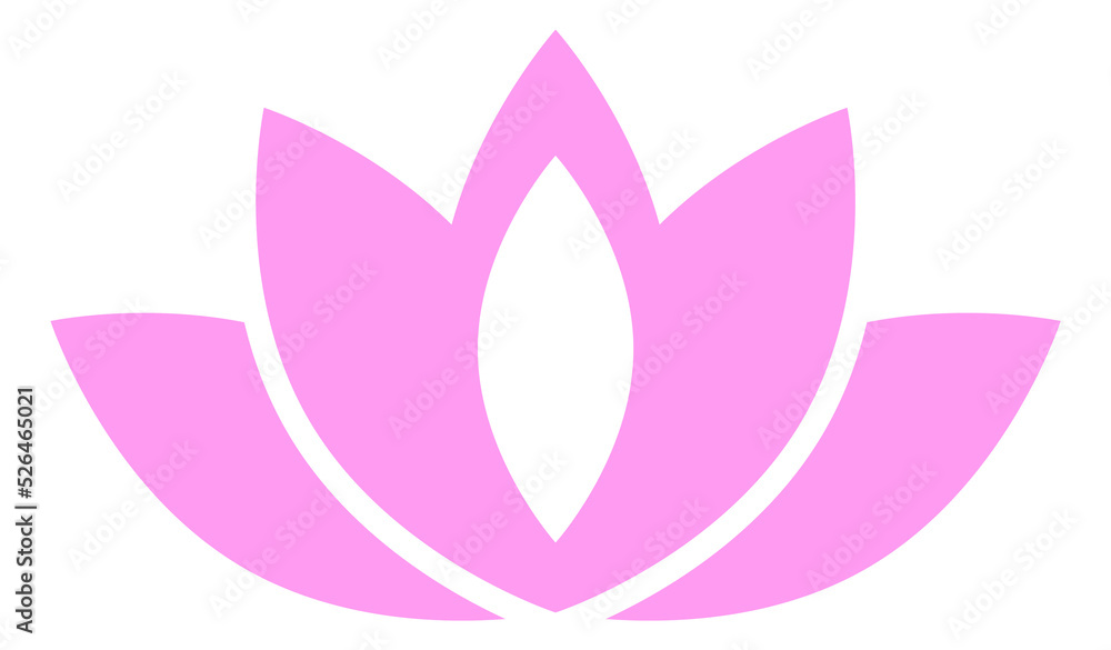 Lotus logo. Zen flower. Pink petal icon Lotus logo. Zen flower. Pink petal icon