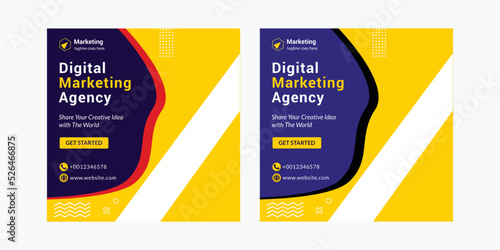 Digital Marketing Agency Social Media Post Banner Design & Tamplate.