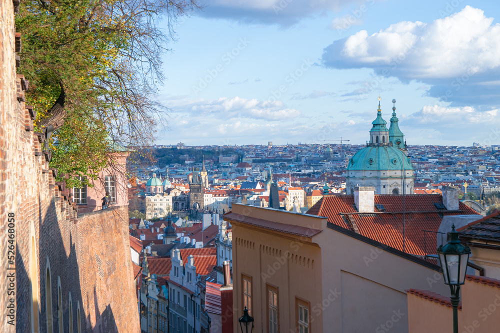 Obraz premium Golden Lane, Prague, from above