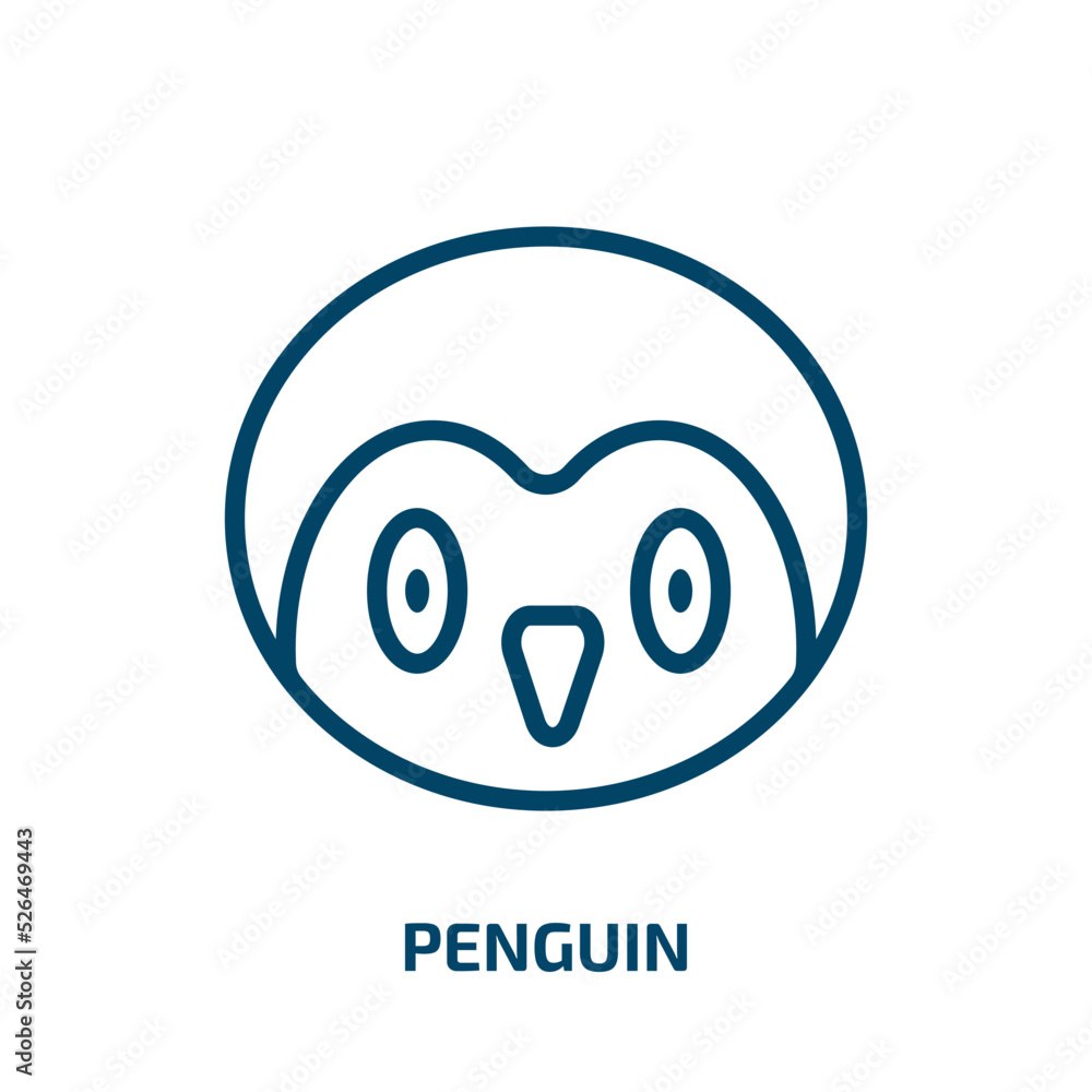 penguin icon from animals collection. Thin linear penguin, animal, ice outline icon isolated on white background. Line vector penguin sign, symbol for web and mobile penguin icon from animals collection. Thin linear penguin, animal, ice outline icon isolated on white background. Line vector penguin sign, symbol for web and mobile