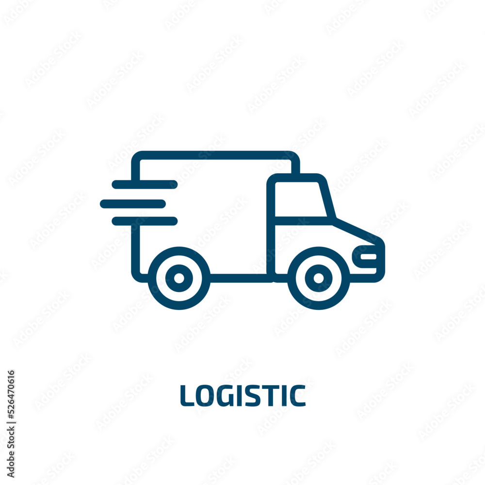 logistic icon from business collection. Thin linear logistic, package, shipping outline icon isolated on white background. Line vector logistic sign, symbol for web and mobile logistic icon from business collection. Thin linear logistic, package, shipping outline icon isolated on white background. Line vector logistic sign, symbol for web and mobile