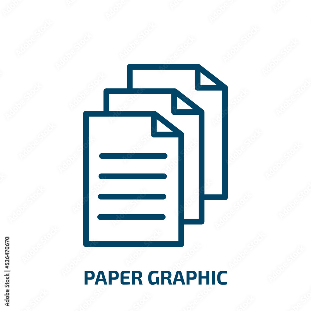 paper graphic icon from business collection. Thin linear paper graphic, paper, office outline icon isolated on white background. Line vector paper graphic sign, symbol for web and mobile paper graphic icon from business collection. Thin linear paper graphic, paper, office outline icon isolated on white background. Line vector paper graphic sign, symbol for web and mobile