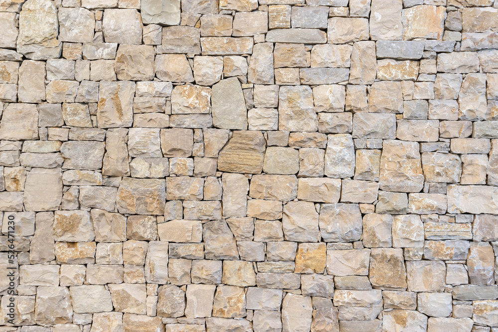 Wall texture with masonry of beige color