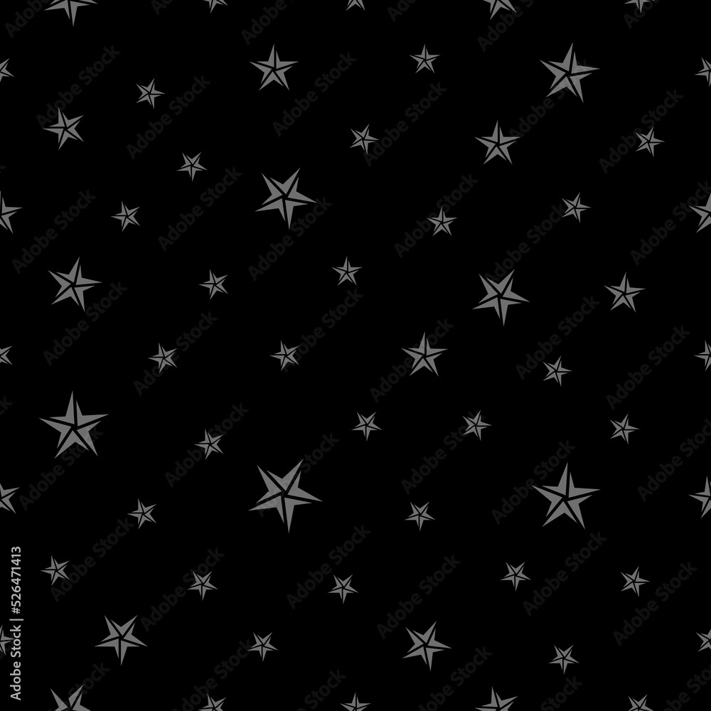 Random Stars Decorated Dark Seamless Background Random Stars Decorated Dark Seamless Background