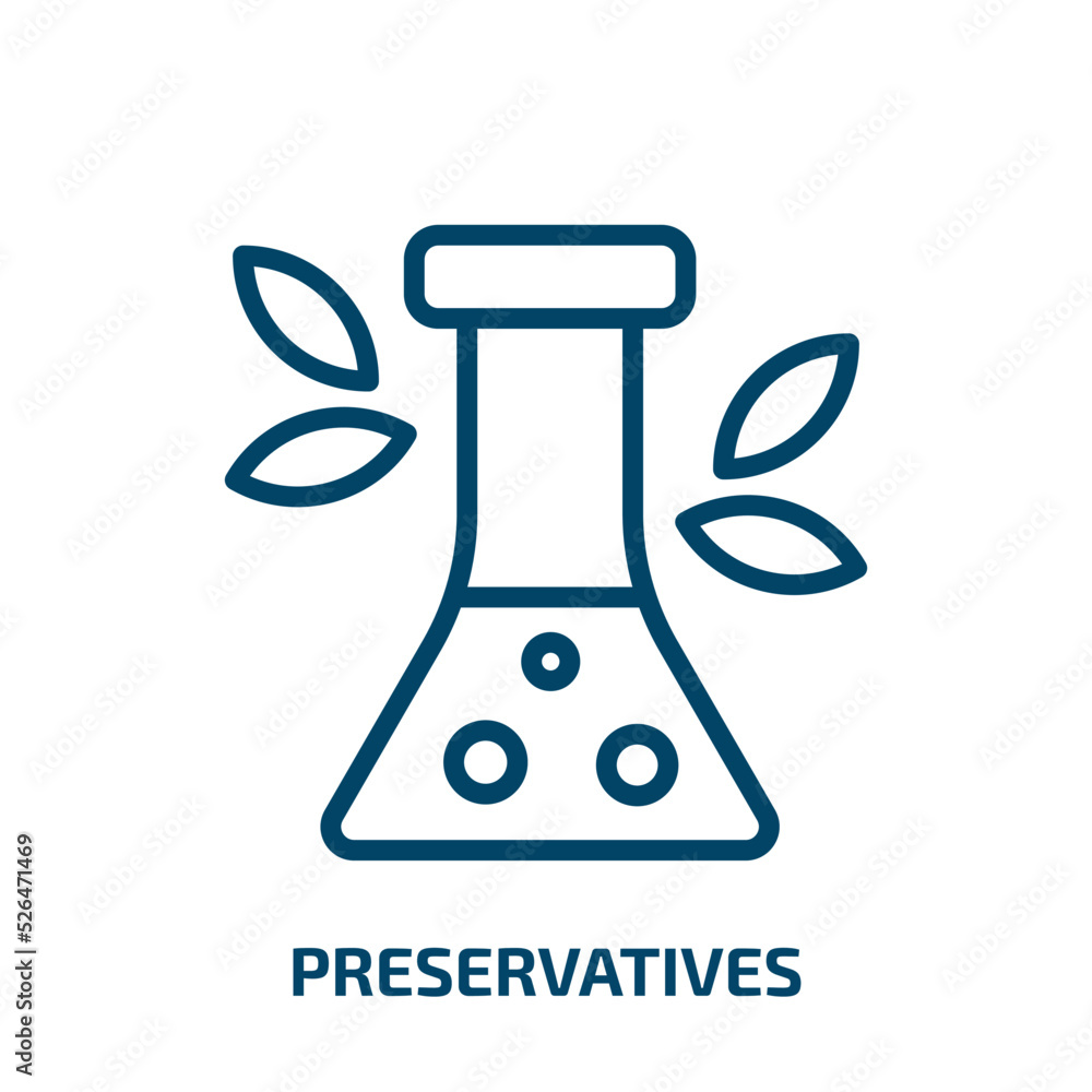 preservatives icon from cleaning collection. Thin linear preservatives, organic, preservative outline icon isolated on white background. Line vector preservatives sign, symbol for web and mobile preservatives icon from cleaning collection. Thin linear preservatives, organic, preservative outline icon isolated on white background. Line vector preservatives sign, symbol for web and mobile