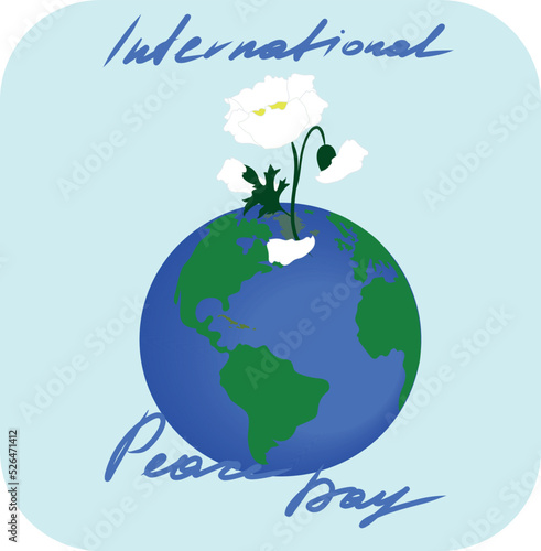 International Day of Peace. Vector web banner, illustration, poster, postcard for social networks, networks. Text International Day of Peace, 21 September.
Peace symbol.Vector illustration.