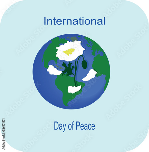 International Day of Peace. Vector web banner, illustration, poster, postcard for social networks, networks. Text International Day of Peace, 21 September.
Peace symbol.Vector illustration.