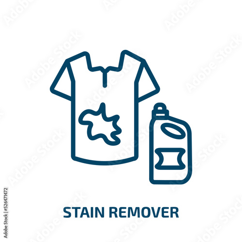 stain remover icon from cleaning collection. Thin linear stain remover, stain, laundry outline icon isolated on white background. Line vector stain remover sign, symbol for web and mobile