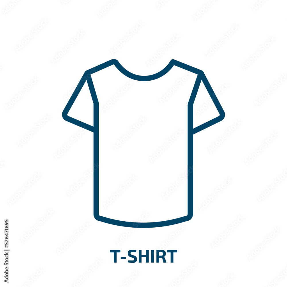 t-shirt icon from clothes collection. Thin linear t-shirt, shirt, clothing outline icon isolated on white background. Line vector t-shirt sign, symbol for web and mobile t-shirt icon from clothes collection. Thin linear t-shirt, shirt, clothing outline icon isolated on white background. Line vector t-shirt sign, symbol for web and mobile