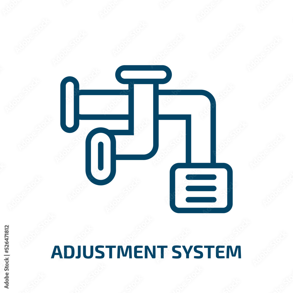 adjustment system icon from construction collection. Thin linear adjustment system, support, system outline icon isolated on white background. Line vector adjustment system sign, symbol for web and adjustment system icon from construction collection. Thin linear adjustment system, support, system outline icon isolated on white background. Line vector adjustment system sign, symbol for web and
