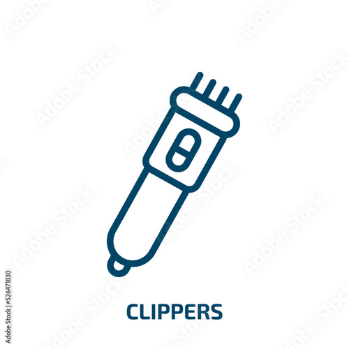 clippers icon from construction collection. Thin linear clippers, clipper, work outline icon isolated on white background. Line vector clippers sign, symbol for web and mobile