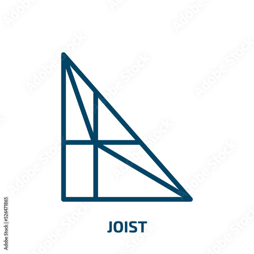 joist icon from construction collection. Thin linear joist, beam, girder outline icon isolated on white background. Line vector joist sign, symbol for web and mobile