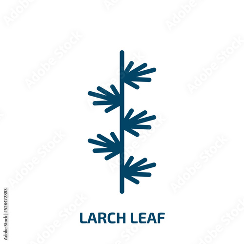 larch leaf icon from nature collection. Thin linear larch leaf, larch, forest outline icon isolated on white background. Line vector larch leaf sign, symbol for web and mobile