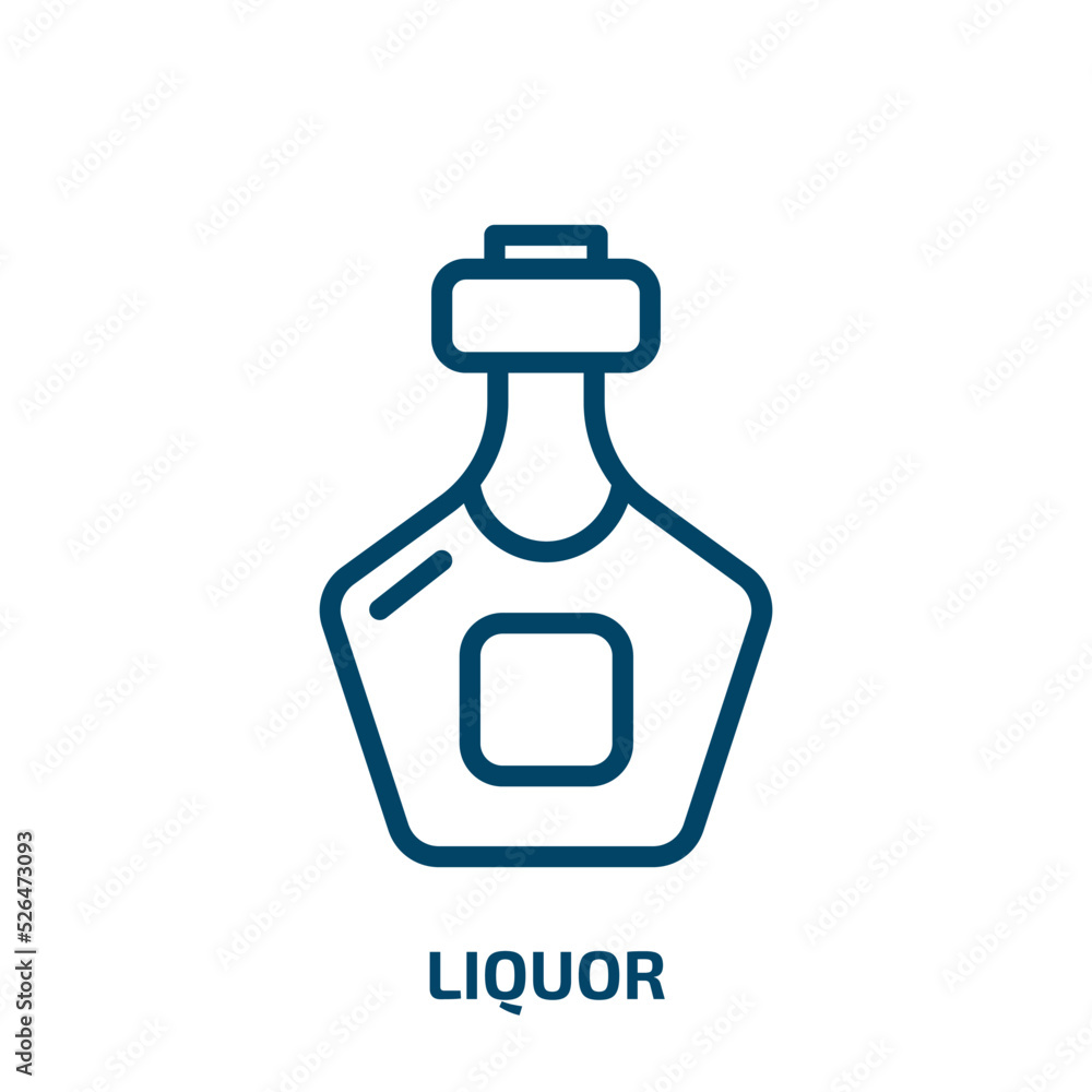 liquor icon from drinks collection. Thin linear liquor, alcohol, glass outline icon isolated on white background. Line vector liquor sign, symbol for web and mobile liquor icon from drinks collection. Thin linear liquor, alcohol, glass outline icon isolated on white background. Line vector liquor sign, symbol for web and mobile